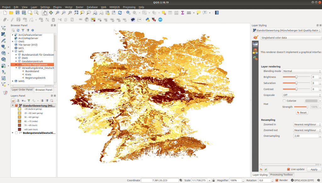 Visualizing farmland property prices in germany based on 2016 sales