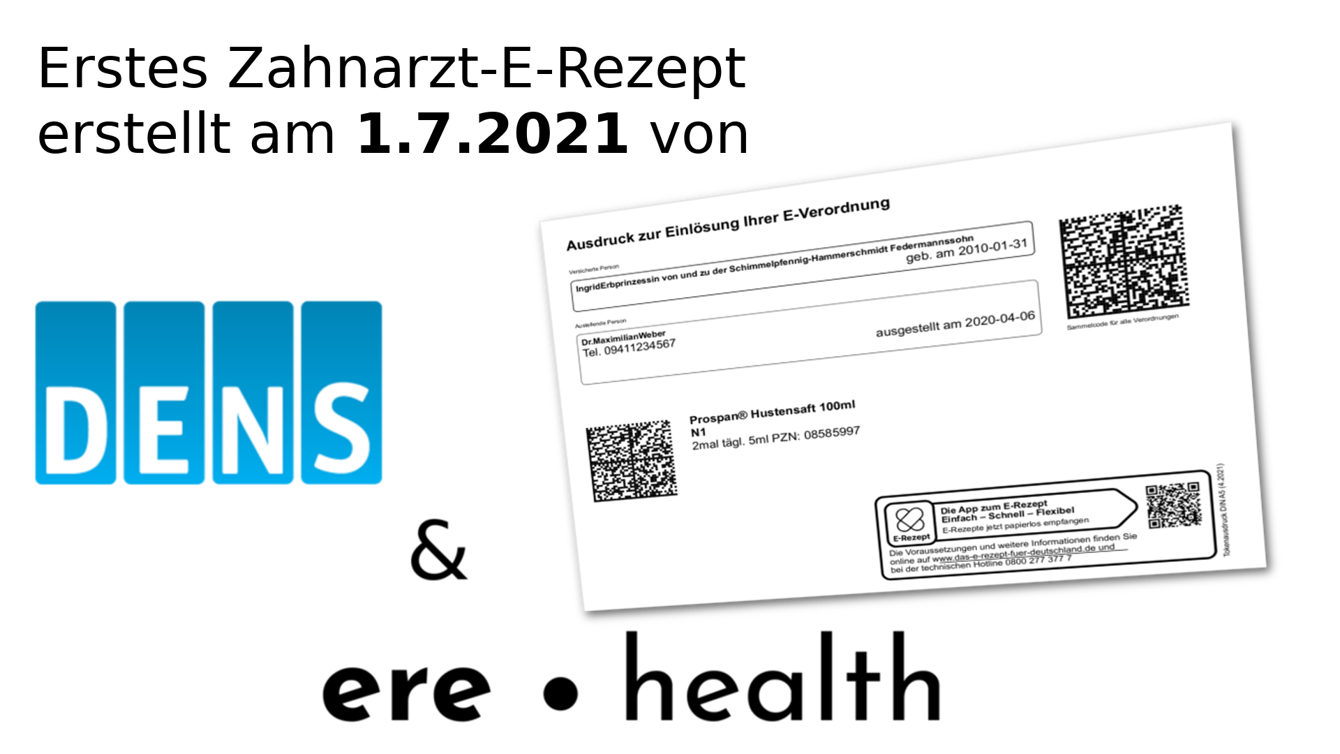 ere.health stellt erstes E-Rezept in Deutschland aus